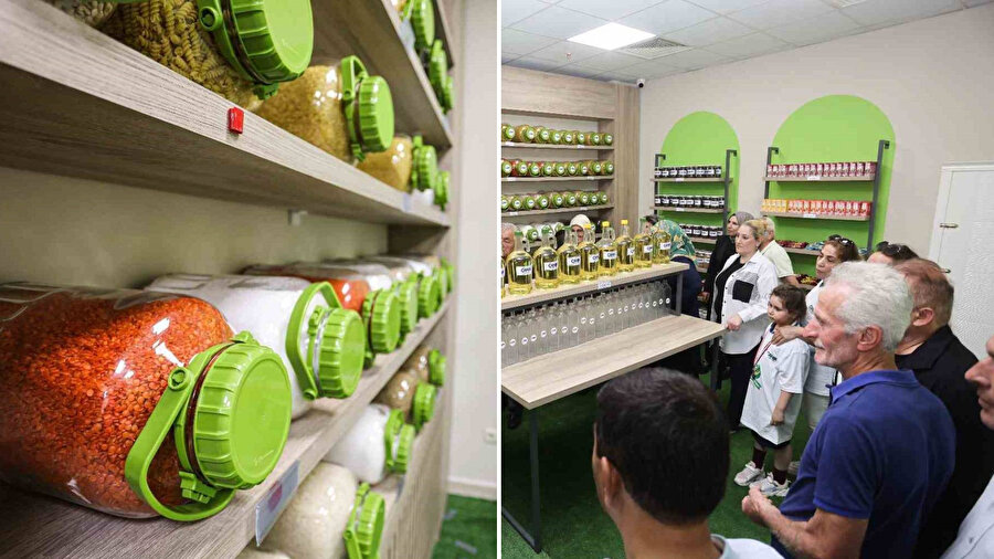 Canik Sıfır Atık Marketi, geri dönüştürülebilir atıklar karşılığında alışveriş yapabilme imkânı sunuyor. 