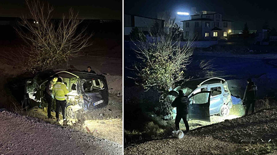  Hafif ticari araç şarampole devrildi.