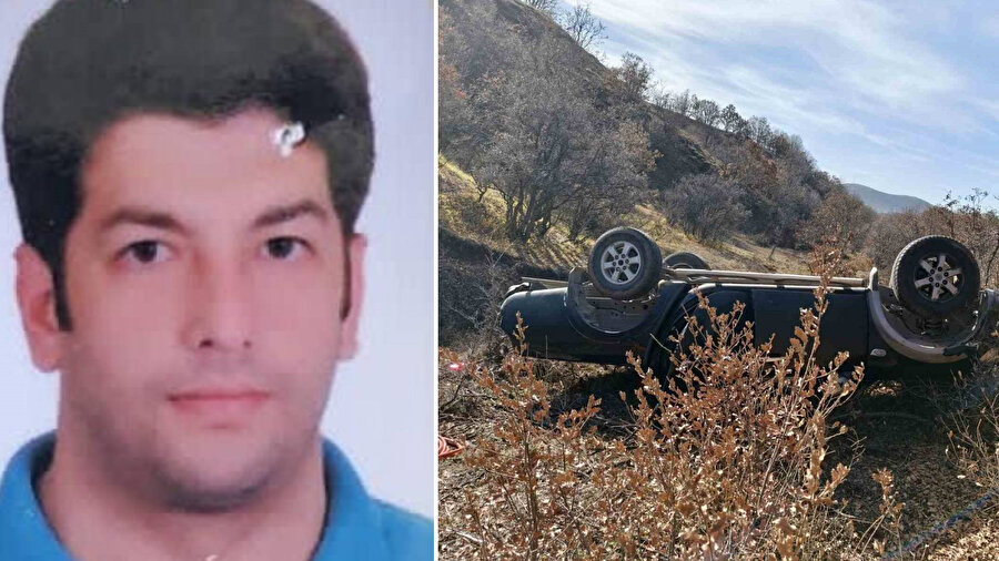 Kayıp olarak aranan öğretmen, devrilen kamyonette ölü bulundu.