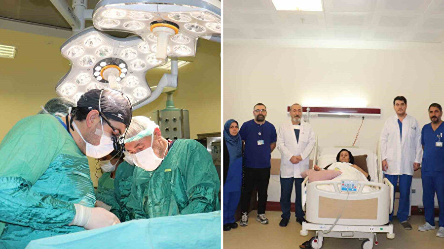 ​45 yaşındaki kadının karnından 15 kilo 800 gramlık dev tümör çıkarıldı