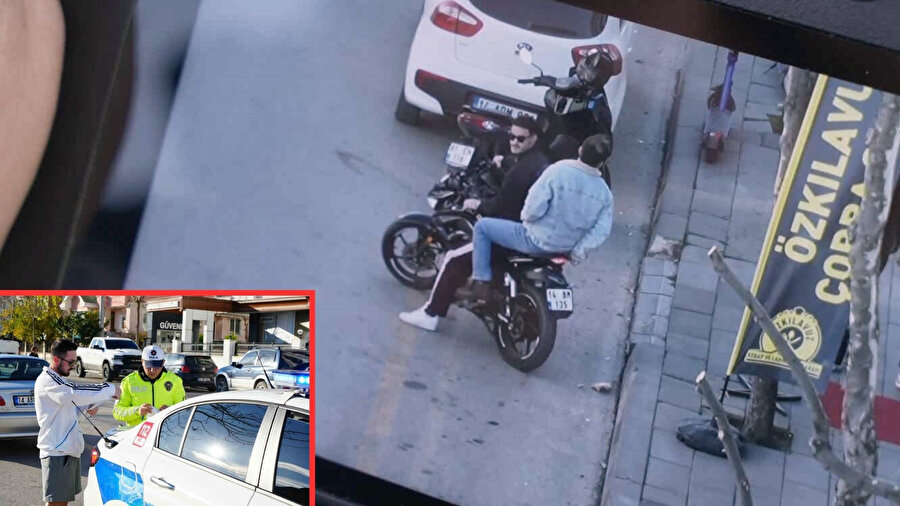 Uygulama noktasından kaçan motosikletli, drondan kaçamadı
