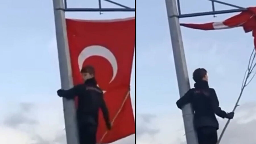 Bursa’da çocukların bayrak hassasiyeti duygulandırdı