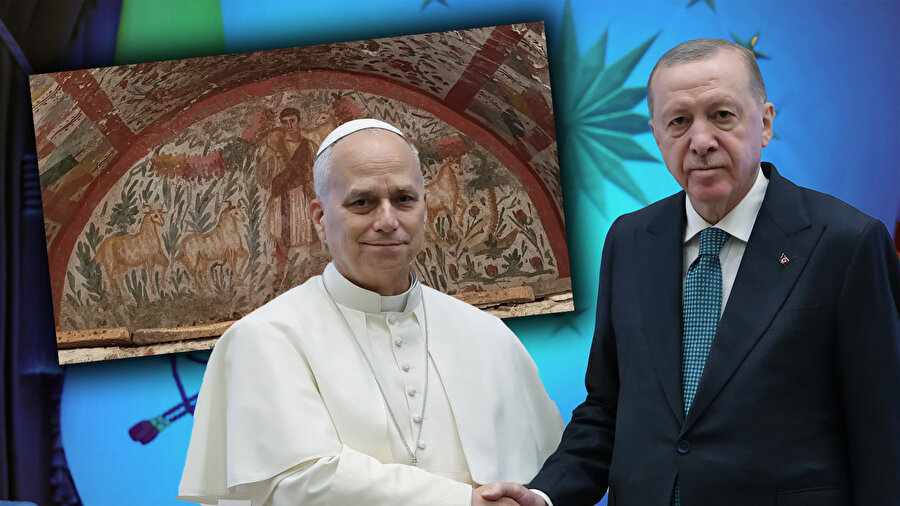 Cumhurbaşkanı Erdoğan'dan Papa Leo'ya anlamlı hediye: Nadir Hristiyan freski verildi