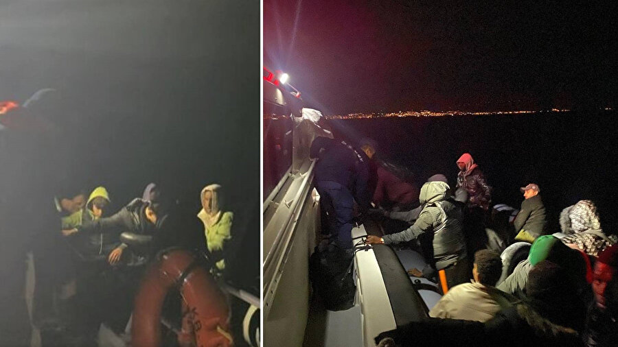 İzmir açıklarında 23 düzensiz göçmen yakalandı, 20 göçmen kurtarıldı. 