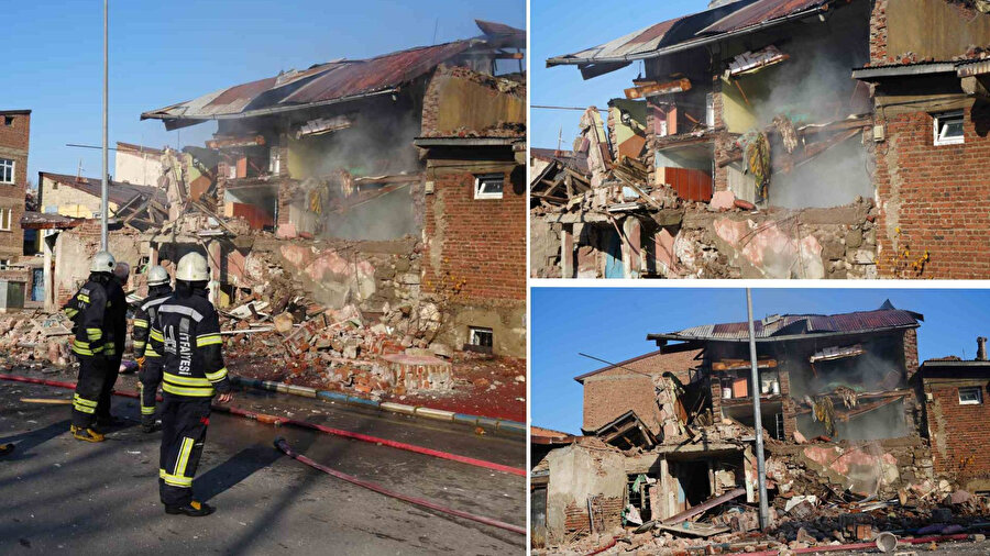 Erzurum’da doğal gaz faciası: İki ev çöktü, mahalleli panikte