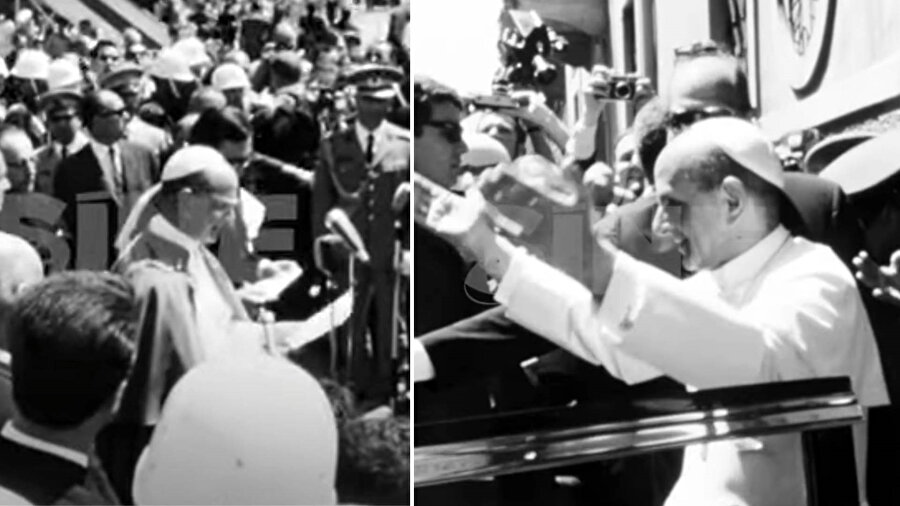 Türkiye'ye ilk Papa ziyaretinin arşiv görüntüleri paylaşıldı