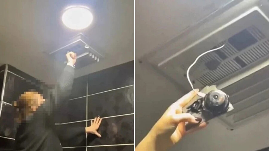 ​Kadın çalışanlar düğün salonunun giyinme odasında gizli kamera buldu