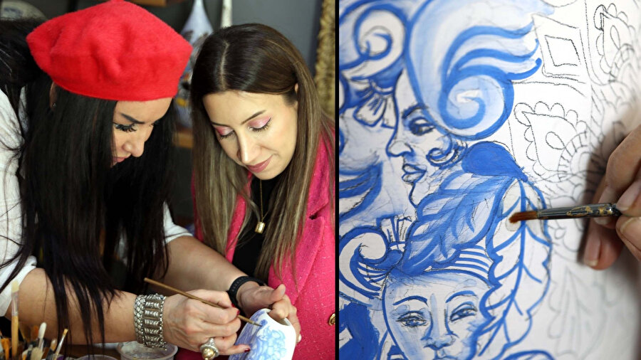 Pandemi onu Gaziantep’e bağladı: Mahsur kaldığı kentte, yüzlerce kişiye çini sanatını öğretti