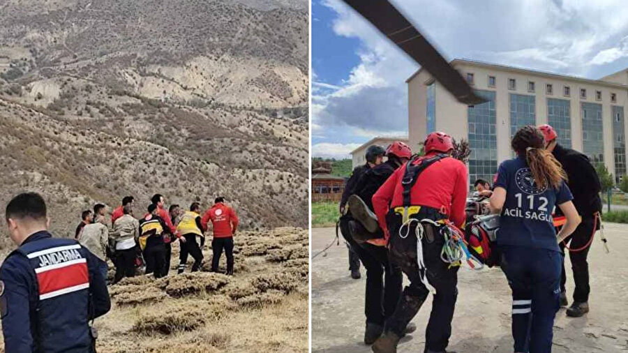 Dağlık alanda kalp krizi geçiren çoban hava ambulansıyla hastaneye kaldırıldı.