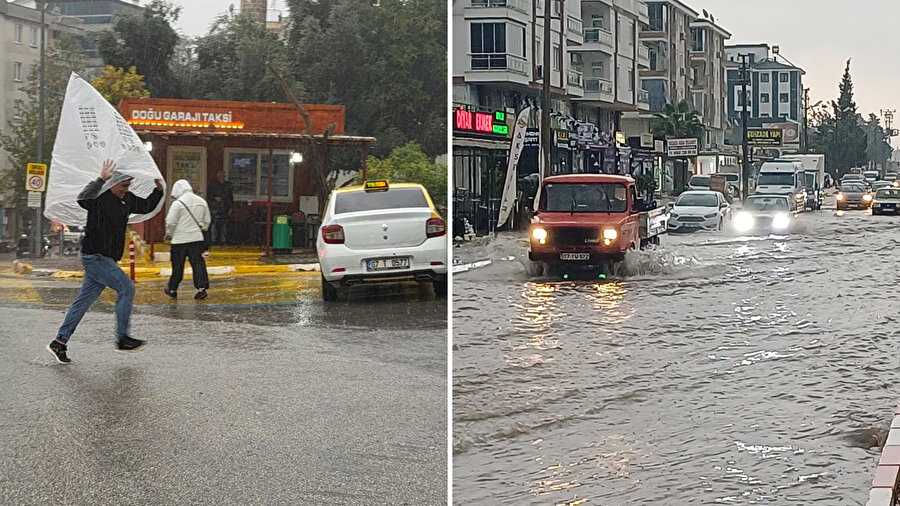 ​Antalya’da sağanak hayatı felç etti: Yollar göle döndü