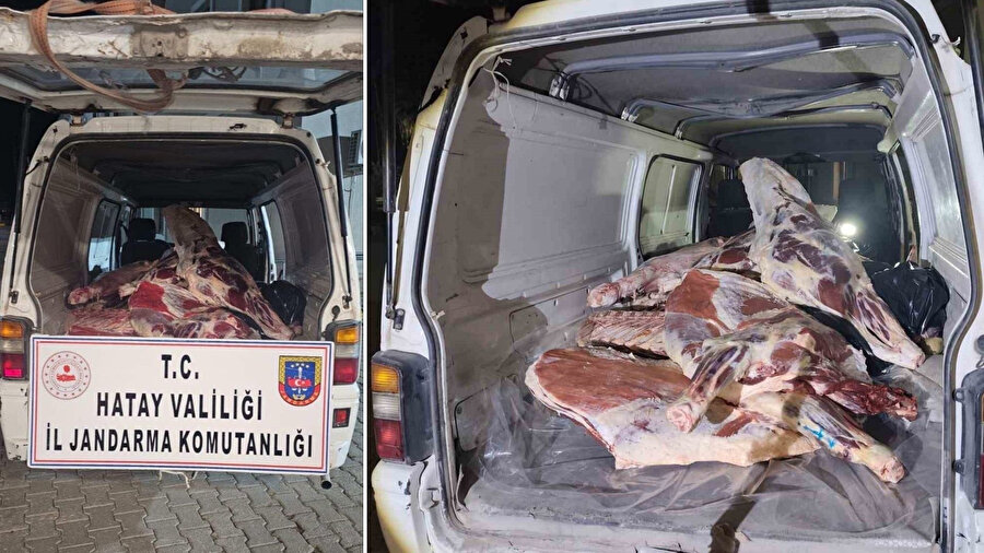 1 ton kırmızı et ele geçirildi