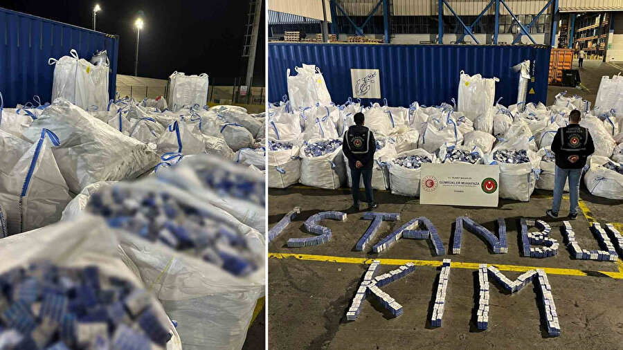  Piyasa değeri 94 milyon lira olan 394 bin 117 paket kaçak sigara ele geçirildi.