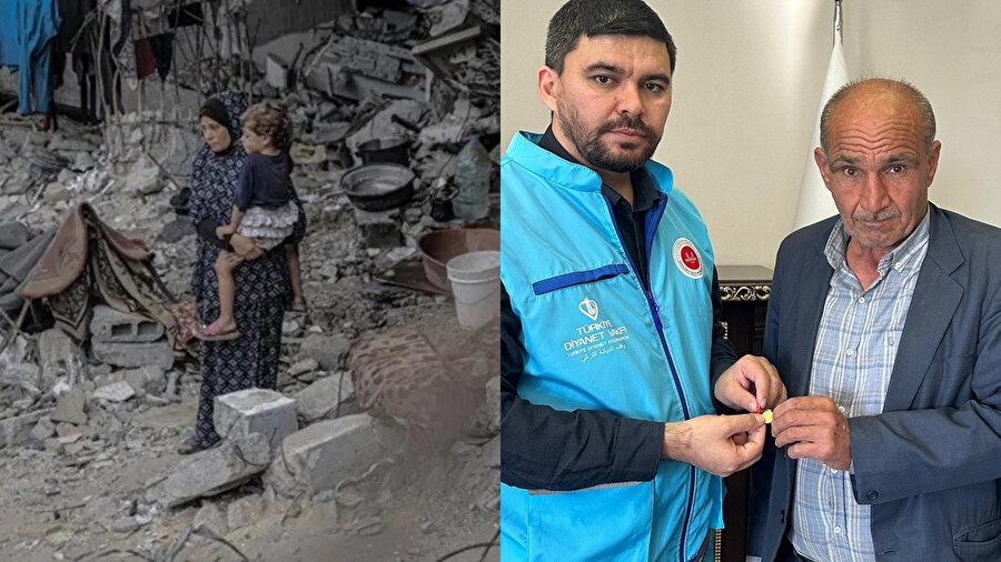 Acılı baba TEOG birincisi kızının altın ödülü Filistin'e bağışladı