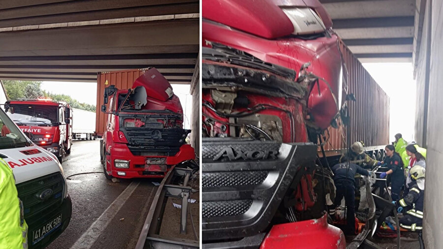 Kaza sırasında düşüp kullandığı TIR’ın altında kaldı