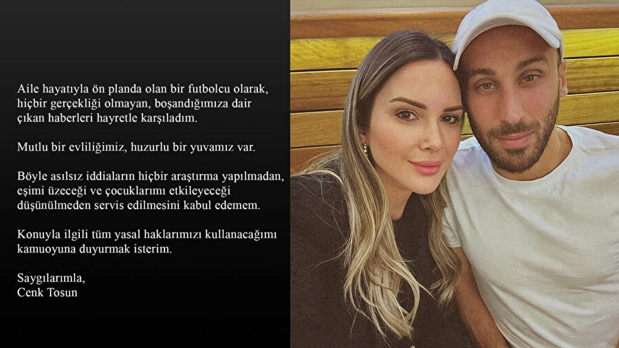 Cenk Tosun'dan boşanma iddialarına sert çıkış