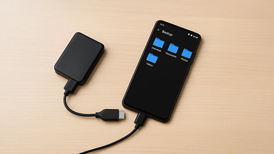 Android internetsiz yedekleme