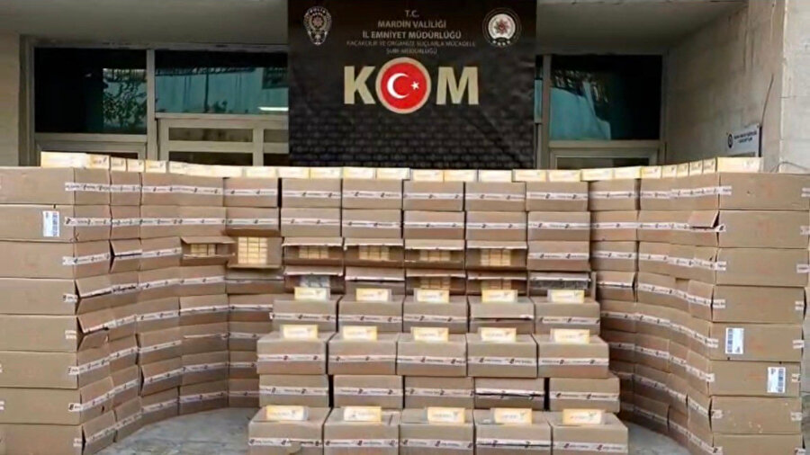 Mardin'de dev kaçakçılık operasyonu: Depodan 78 bin paket sigara çıktı