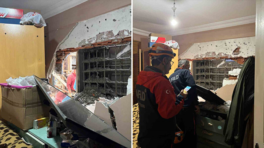 ​Derin uykudaymış... Evinin duvarının çöktüğünü duymayan ev sahibini itfaiye ekipleri uyandırdı