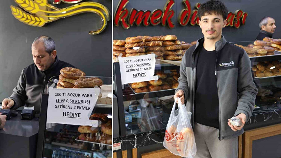 Bozuk para çilesine akılcı çözüm: Sivas'ta fırıncıya 100 TL getirene iki ekmek hediye