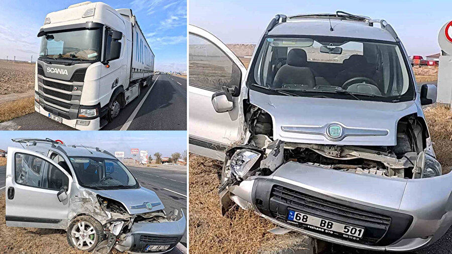 Aksaray'da hastaneden dönen karı koca kaza yapıp hastanelik oldu.