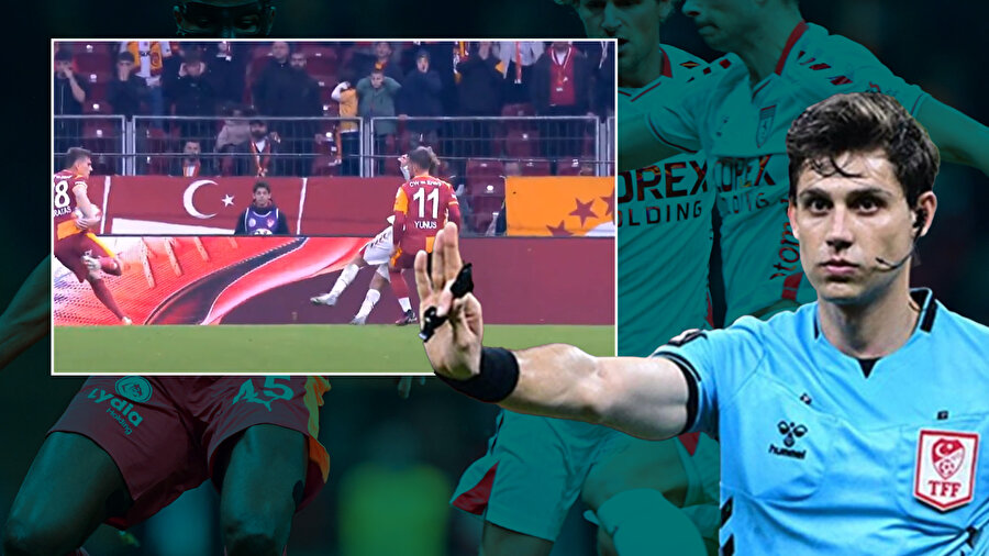 Galatasaray-Samsunspor maçında olay el pozisyonu: Oyuncular penaltı bekledi | Mehmet Türkmen'e büyük tepki