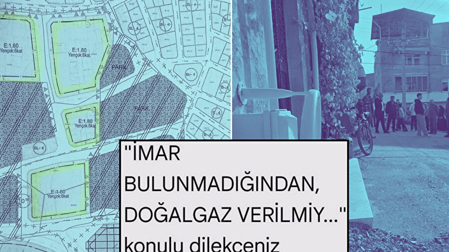 Doğal gaz 10 metre ötede, mahalleli yıllardır beklemede