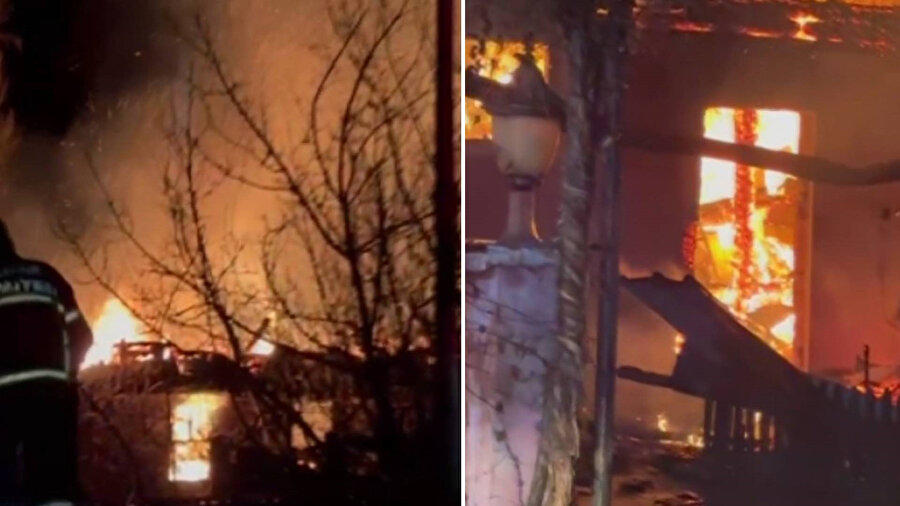  Çankırı’da köyde çıkan yangında iki ev küle döndü.