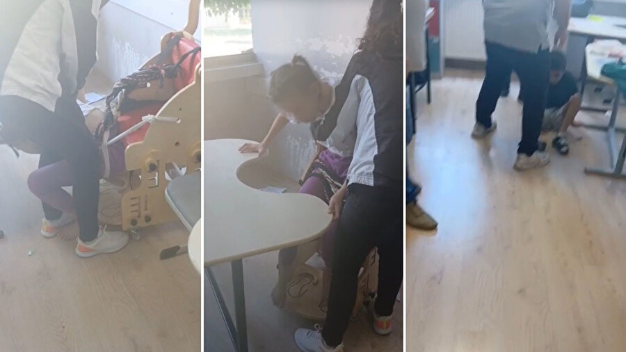 Otizmli öğrencilerin iple bağlanıp ders işlenmesine inceleme