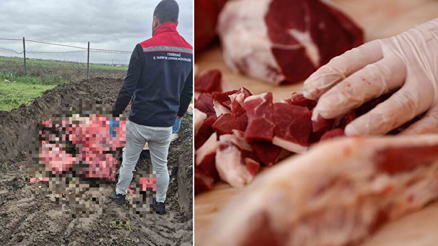 1 ton menşei belirsiz hayvansal ürün imha edildi