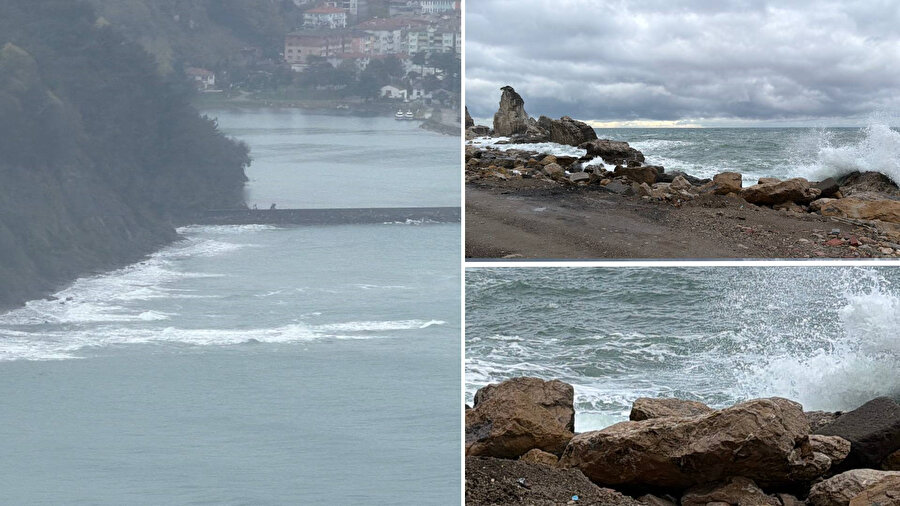 Bartın'da şiddetli fırtına: Dalga boyu üç metreye ulaştı... Gemiler limana sığındı