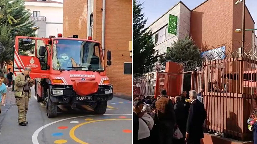 Fatih'te doğal gaz kaçağı nedeniyle okul tahliye edildi.