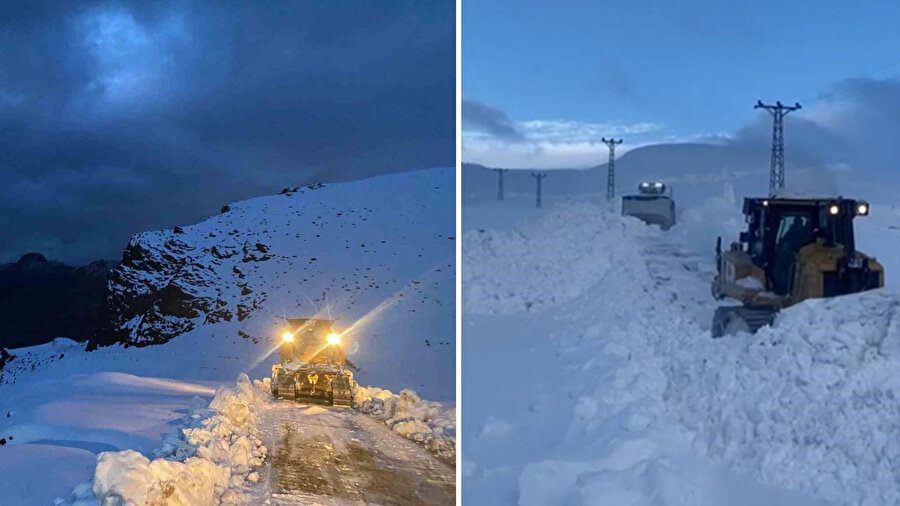 Şırnak'ta kar kalınlığı bir metreyi aştı