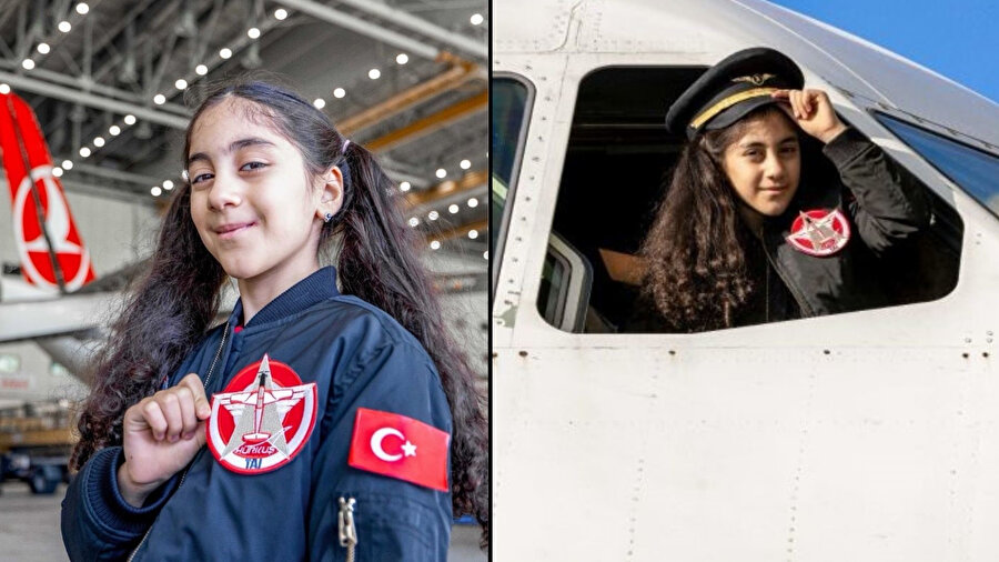 TUSAŞ şehidinin 10 yaşındaki kızı kanseri yendi, pilot koltuğuna oturdu