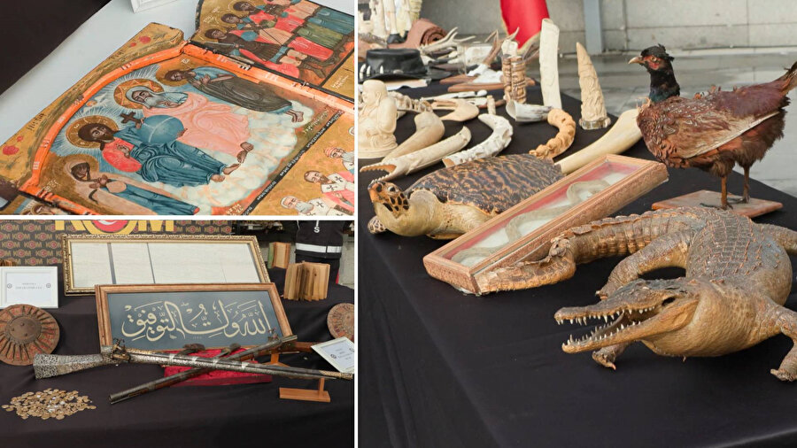 İstanbul'da tarihi eser operasyonunda ele geçirilenler sergilendi