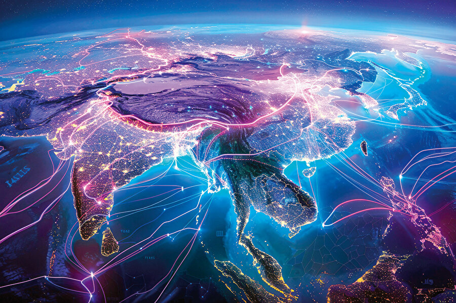 Kazakistan, Sovyet planlamasının mirası olan Rus internet altyapısına sahip. Rusya ile tarihi demiryolları hatları boyunca döşenmiş 17 fiber optik bağlantısı bulunan Kazakistan’ın Frankfurt ve Hong Kong’daki küresel sağlayıcılarla doğrudan bağlantıları da mevcut. Buna rağmen, çoğu Kazak, internet sağlayıcısı olarak Rus şirketleri kullanıyor. Çünkü ülke Rusça konuşuyor.