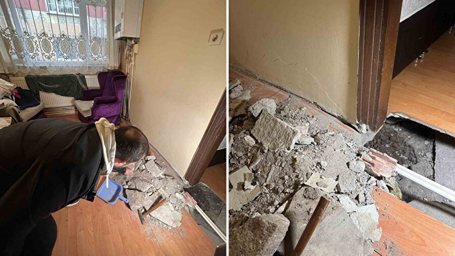 ​Fatih’te 52 yıllık binada zemin çöktü