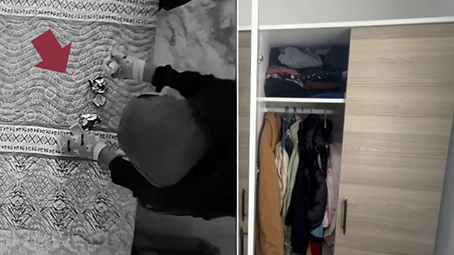 Osmaniye’de yatak odasındaki kameraya yansıyan hırsızlık
