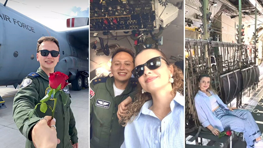 Şehit üsteğmenin eşi, düşen uçakta birlikte çekildikleri fotoğrafları paylaştı