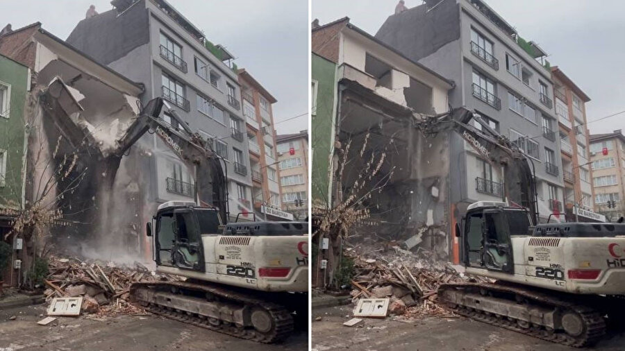 Bursa’da ilginç bir yıkım