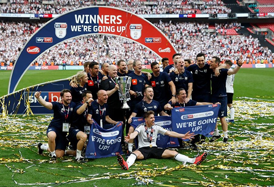 Fulham'ın Premier Lig sevinci.