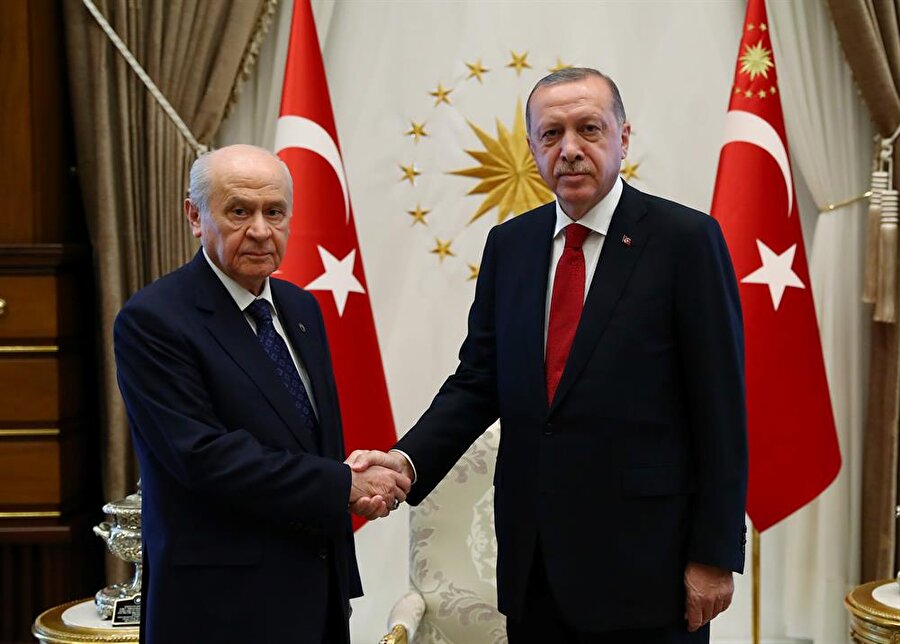 MHP lideri Devlet Bahçeli ve Cumhurbaşkanı Recep Tayyip Erdoğan