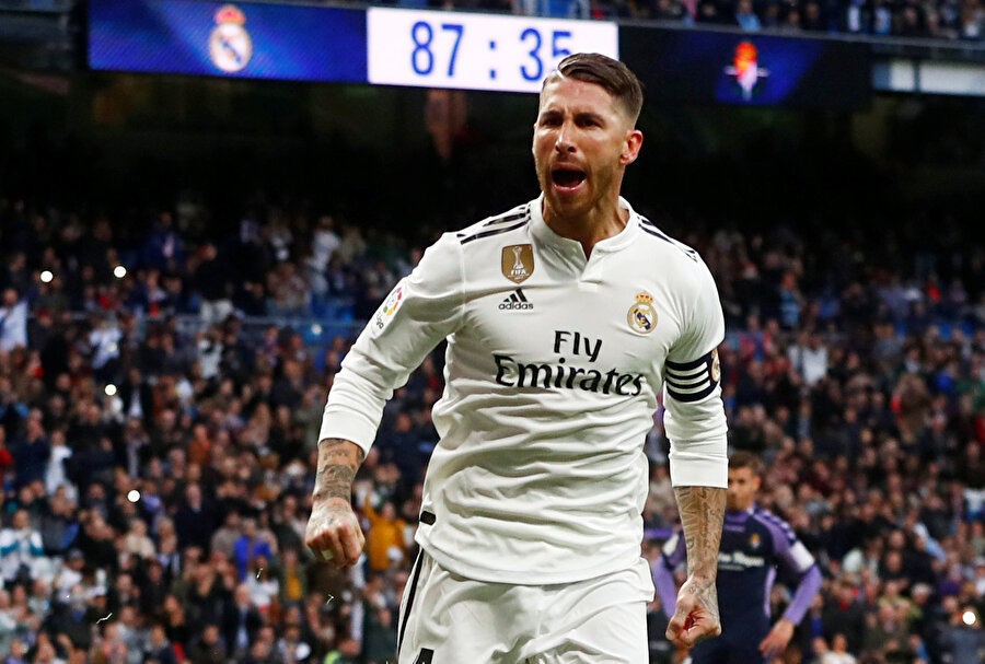 Sergio Ramos, gol sevincinde bulunurken...