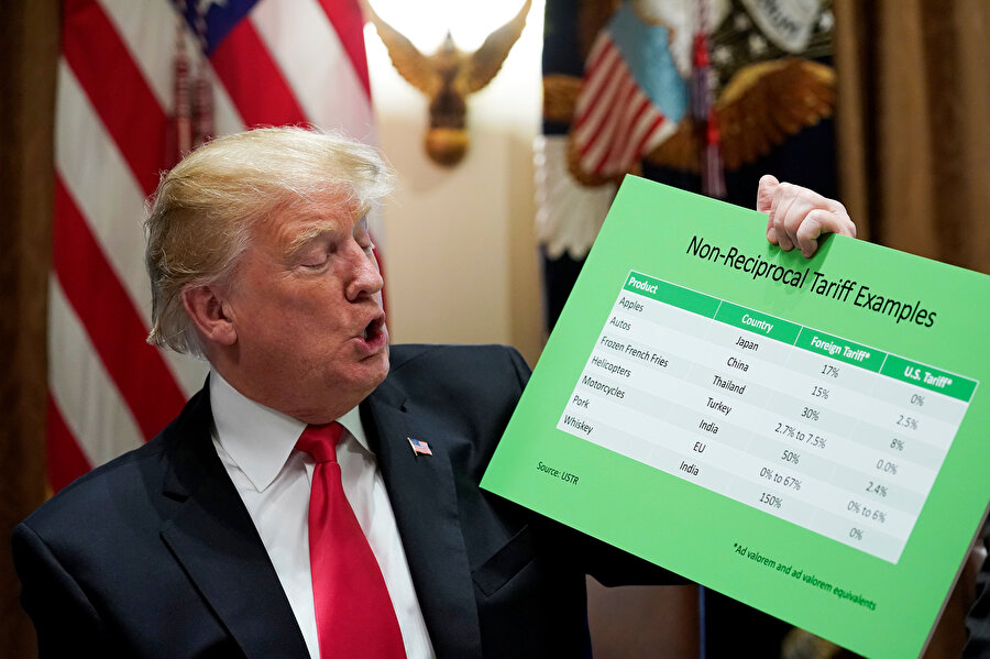 ABD Başkanı Donald Trump, Beyaz Saray'da açıklama yapıyor.