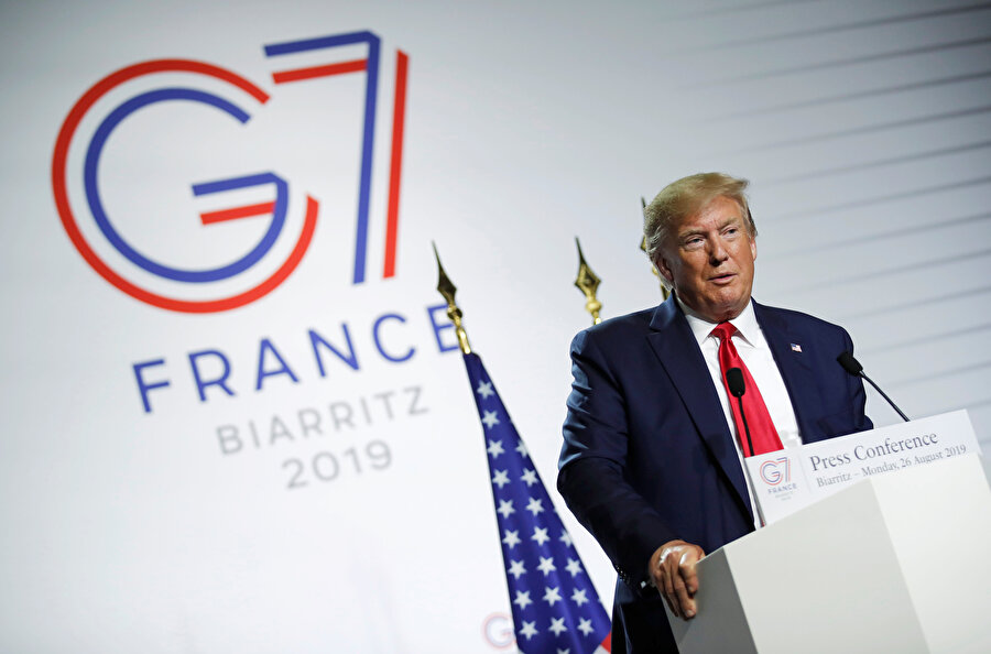 ABD Başkanı Donald Trump, Fransa Cumhurbaşkanı Emmanuel Macron ile baın toplantısı düzenledi.