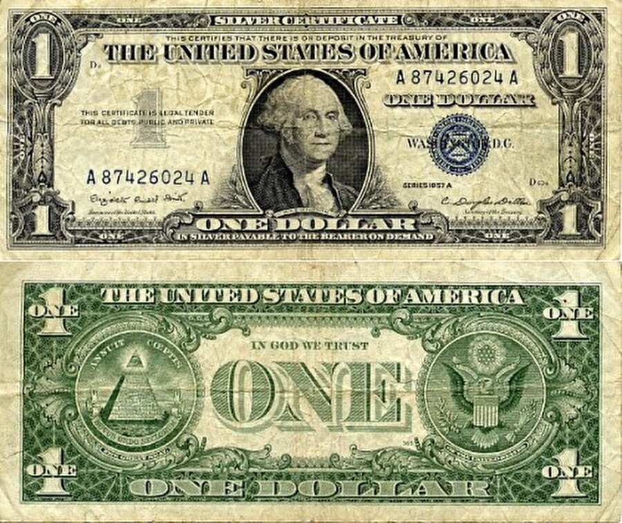  Daha sonra sembolün tamamını yazmaktan üşenen İngiliz-Amerikan kolonileri alttan ve üstten çizgili “S” yazmaya başladı ve sonra bu '$' sembolüne dönüştü. Peso ABD kıtasında orijinal dolar basılına kadar kullanılan ticaret parasıydı. 

                                    
                                    
                                
                                