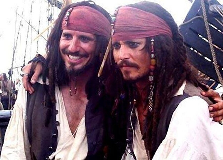 Johnny Depp ve dublörü Paul Darnell
