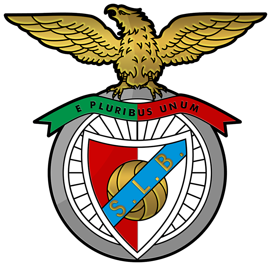Benfica
Portekiz kulübünün ilk logosunda kartal, kulüp renklerinin olduğu bir kalkana konumlandırılmış. Daha sonra kalkanın yerini bisiklet tekerleği almış. 2008'de ise logonun üzerine 3 yıldız eklenmiş.