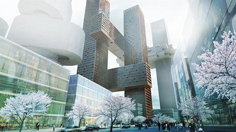 The Hashtag Tower (Seoul, Kore)
Bir bina düşünün ki yapısı gereği Hashtag, hep Trend Topik. 

 Kore'de yer alan The Cross Hashtag Towers, birbirine dikey ve yatay kuleler şeklinde bağlanmış modern bir yapı. Yeraltında, sokakta ve havada bulunan üç ana köprü, iki kuleyi birbirine bağlanmakta.

 Bina Danimarkalı mimarlık firması Bjarke Ingels Group (BIG) tarafından tasarlandı. 
