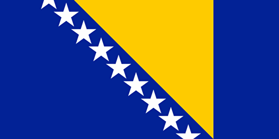 Bosna Hersek

                                    
                                    
                                    
                                    
                                    
                                    
                                    
                                    
                                    Sarı: Boşnak ve Hırvat halkları

 Beyaz yıldızlar: Avrupa

                                
                                
                                
                                
                                
                                
                                
                                
                                