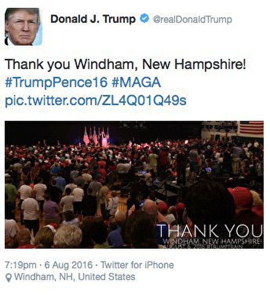 iPhone ile attığı:

                                    
                                    
                                    
                                    -Teşekkürler Windham, New Hampshire!
                                
                                
                                
                                